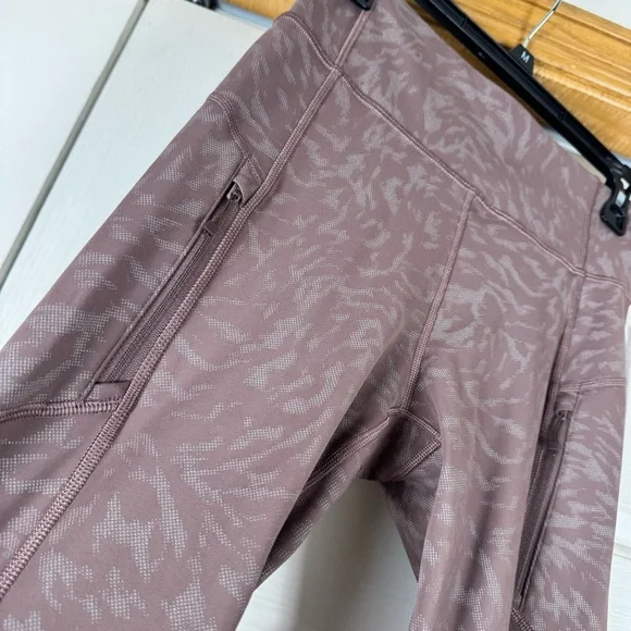 Athleta Mauve Rainier Printed Tight - Picture 2 of 8
